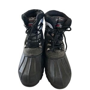 Tamarack Kids DG00 Black Gray Insulated Duck Boots Size 6